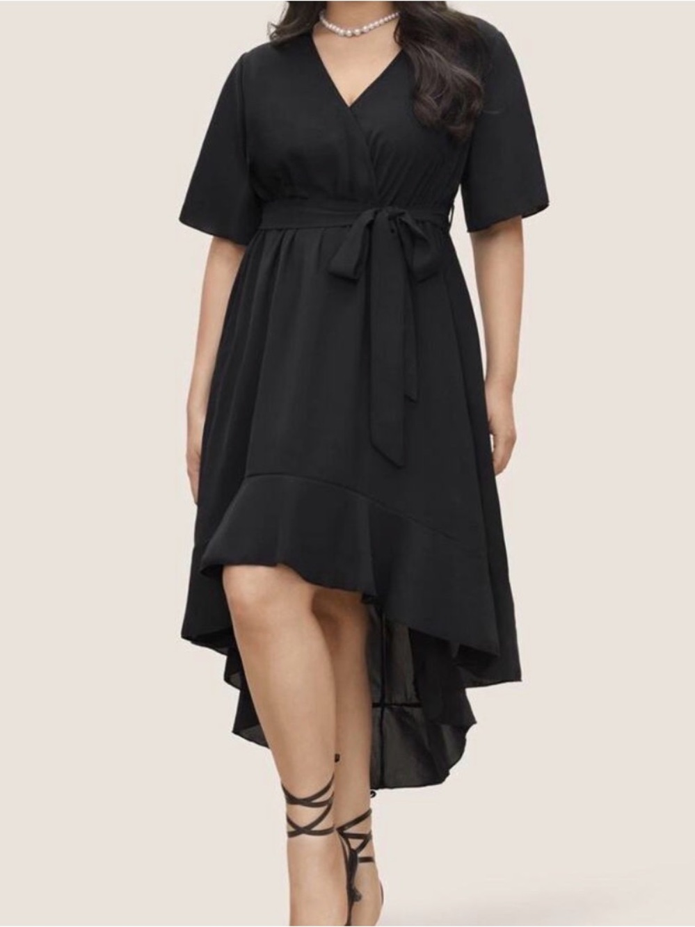 NWT Bloom chic Black Wrap Dress with Tie Waist - Women plus size 26